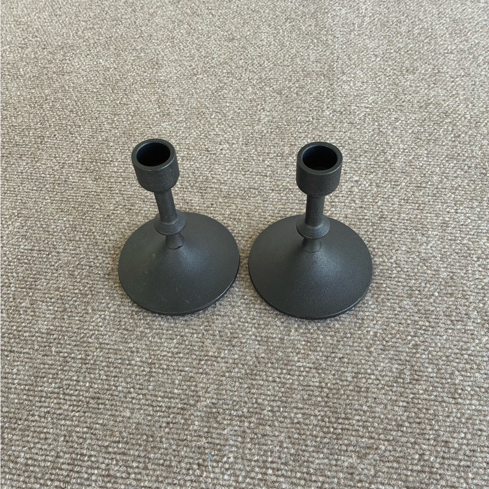 Elegant Black Candle Holders